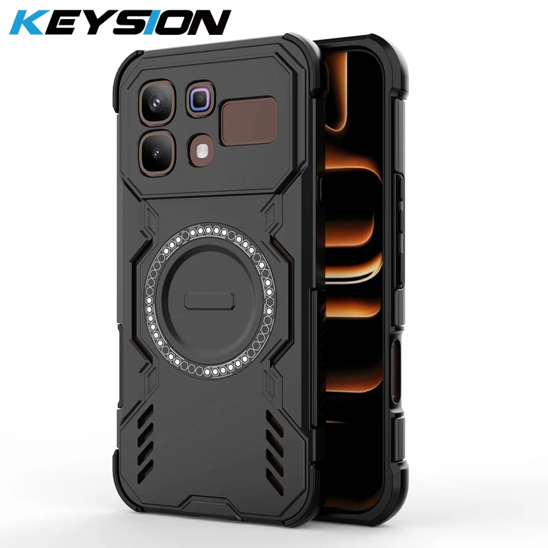 

KEYSION Hollow Heat Dissipation Case for Infinix Note 60 Pro 5G Magnetic Cooling Shockproof Phone Cover for Infinix Note 60 Pro