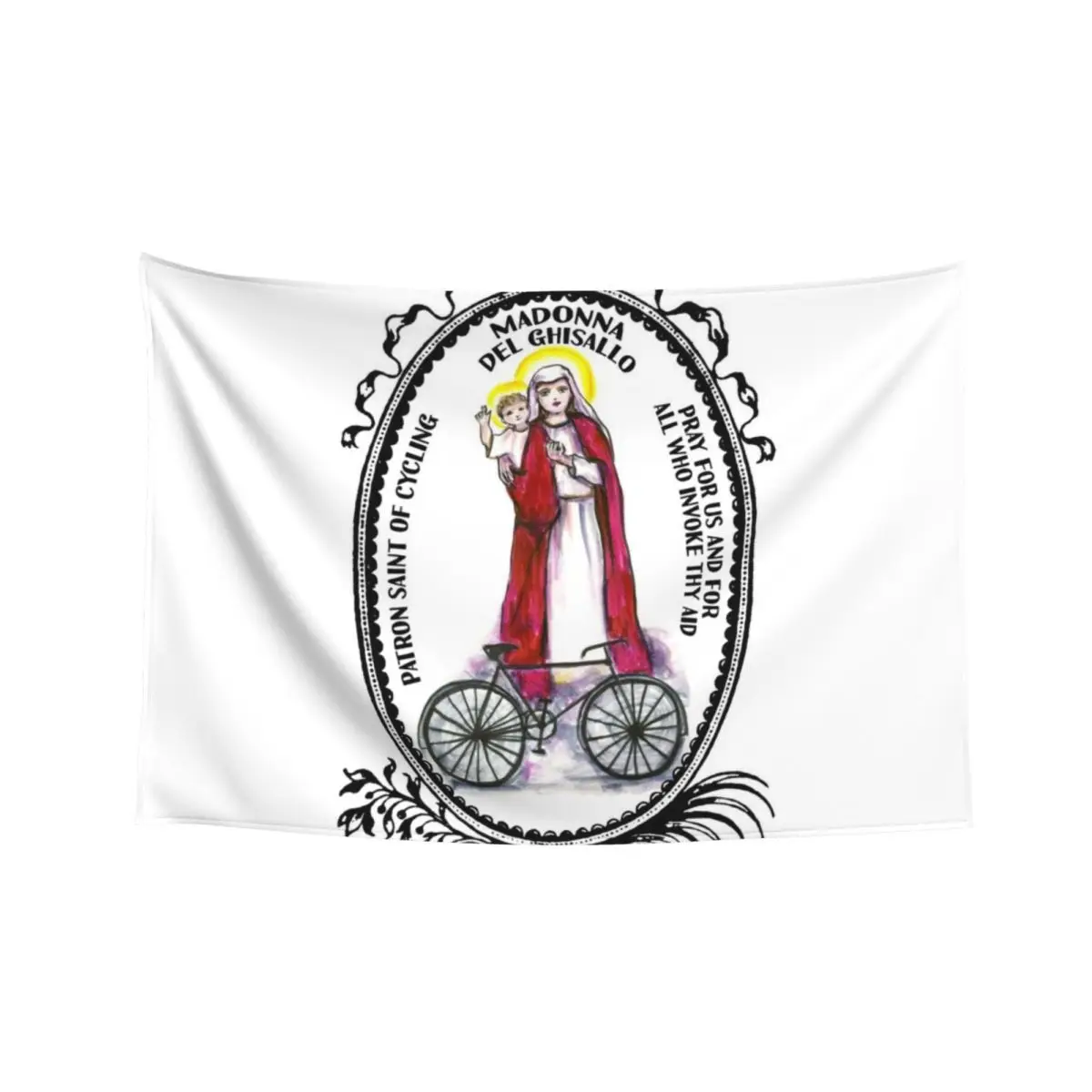 

Madonna del Ghisallo Patron Saint of Cycling Tapestry Nordic Home Decor Home Decorations Wall Hanging Wall Tapestry