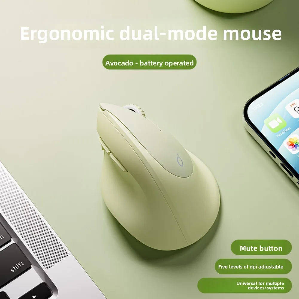 EWEADN Ergonomic Vertical Mouse Bluetooth 5.0 Wireless 2.4G Silent Mice for Small Hands Prevent Mouse Hand for Laptop Tablet PC