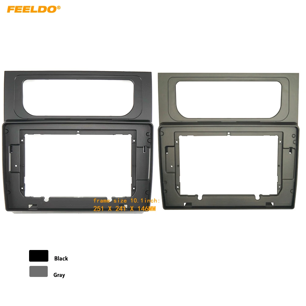 

FEELDO Car Audio 10.1" Big Screen DVD Fascia Frame Adapter For Volkswagen Touran 11-15 2Din Dash Installation Panel Frame Kit