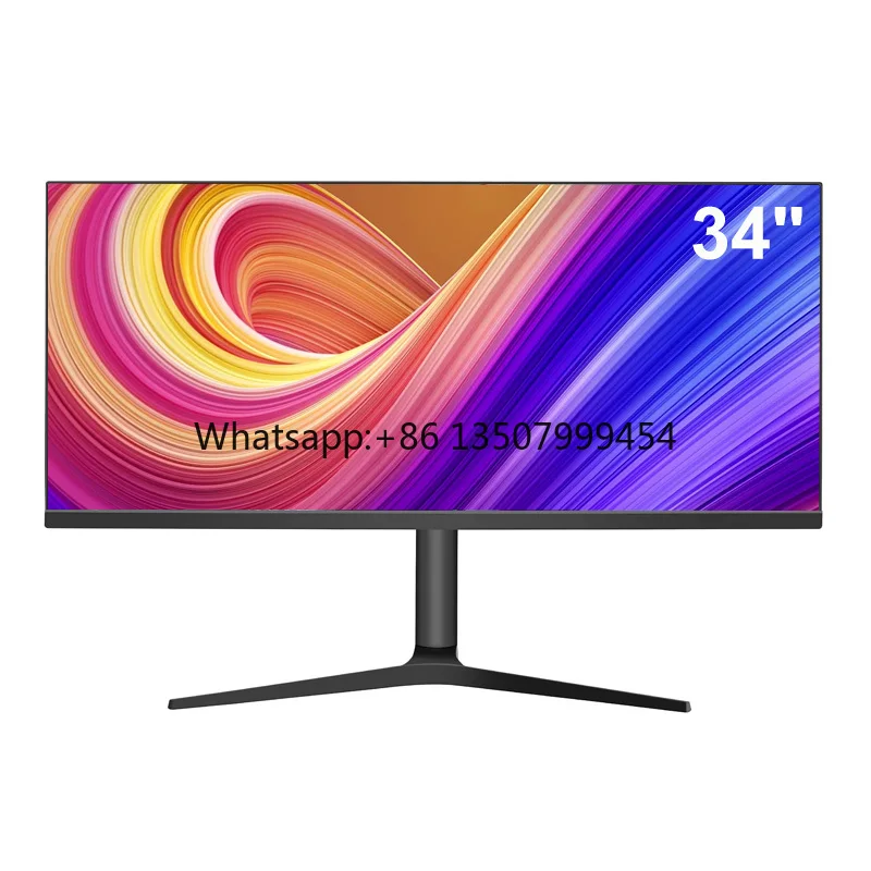 34" Ultrawide Professional Lcd Gaming Pc  Monitor HDR400 IPS 21:9 3440x1440 99% SRGB 1ms Frameless Flat Led Computer Screen