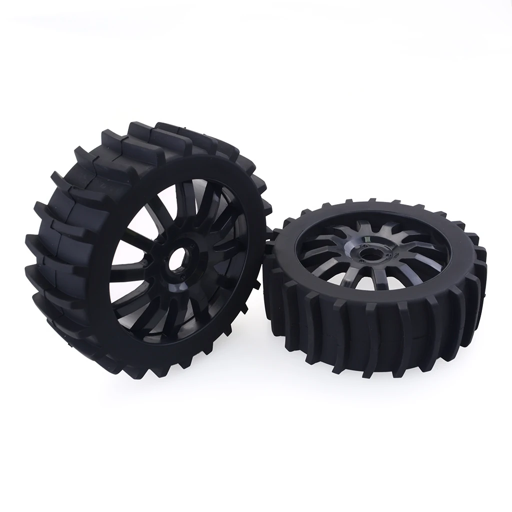 4 szt. 1/8 RC Off Road Buggy śnieg piasek wiosło opony opona koło dla HSP HPI Baja czarny