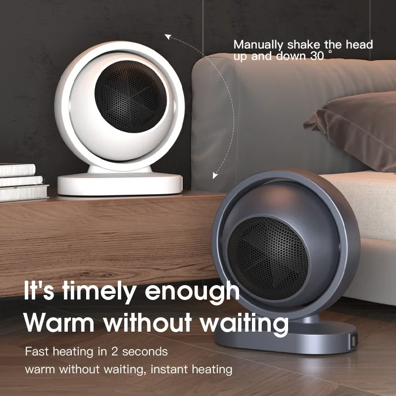PTC Hot Air Heater Desktop Portable Blower Fan for Home Office Bathroom Personal Heating Electric Warmer