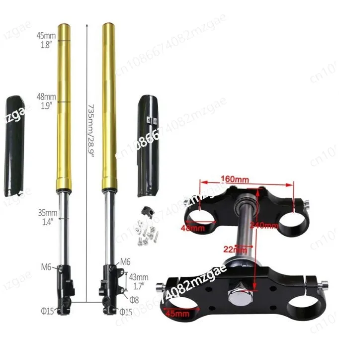 

Передний амортизатор для внедорожного мотоцикла 735, соединительная пластина направленного устройства, гидравлический перевернутый амортизатор