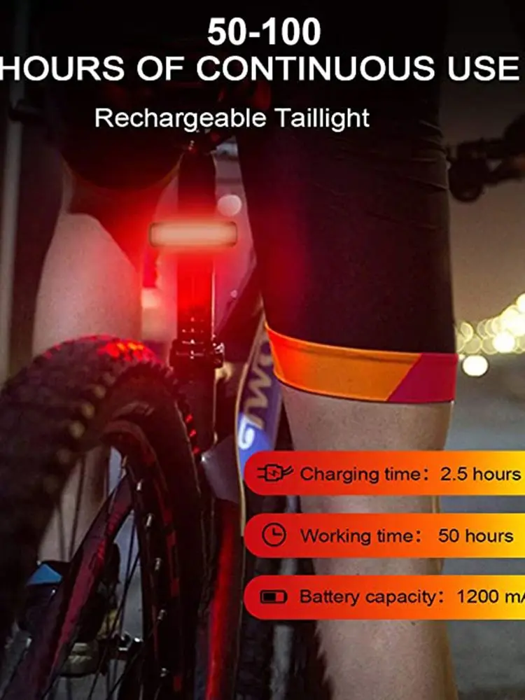 AliExpress cycle zone Bicycle Rear Light 5 Light Modes USB Rechargeable LED Red Taillight for Cycling Helmet Safety