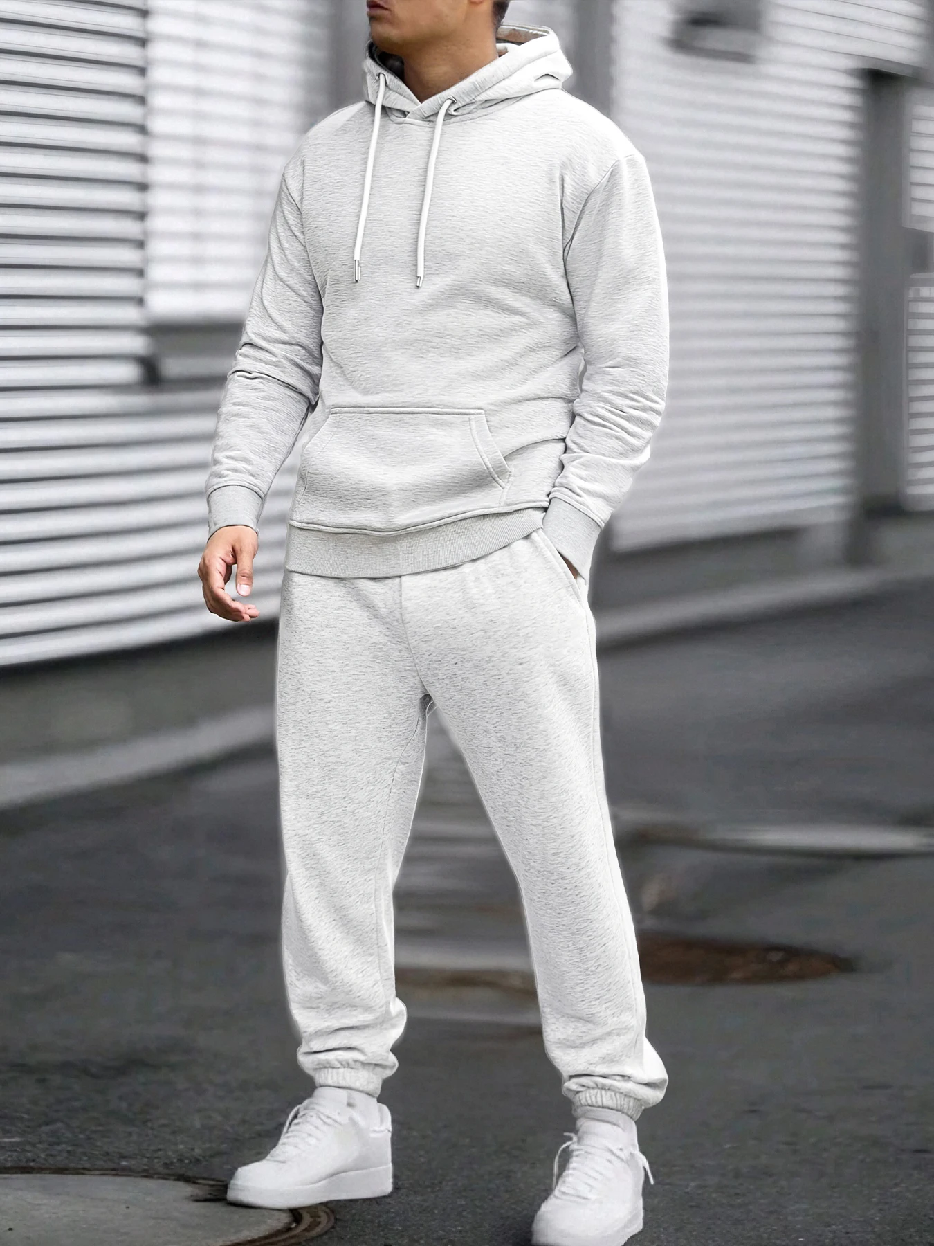 طقم سويت شيرت وركض بغطاء للرأس للرجال: ملابس رياضية كاجوال للترفيه اليومي وأسلوب الشارع