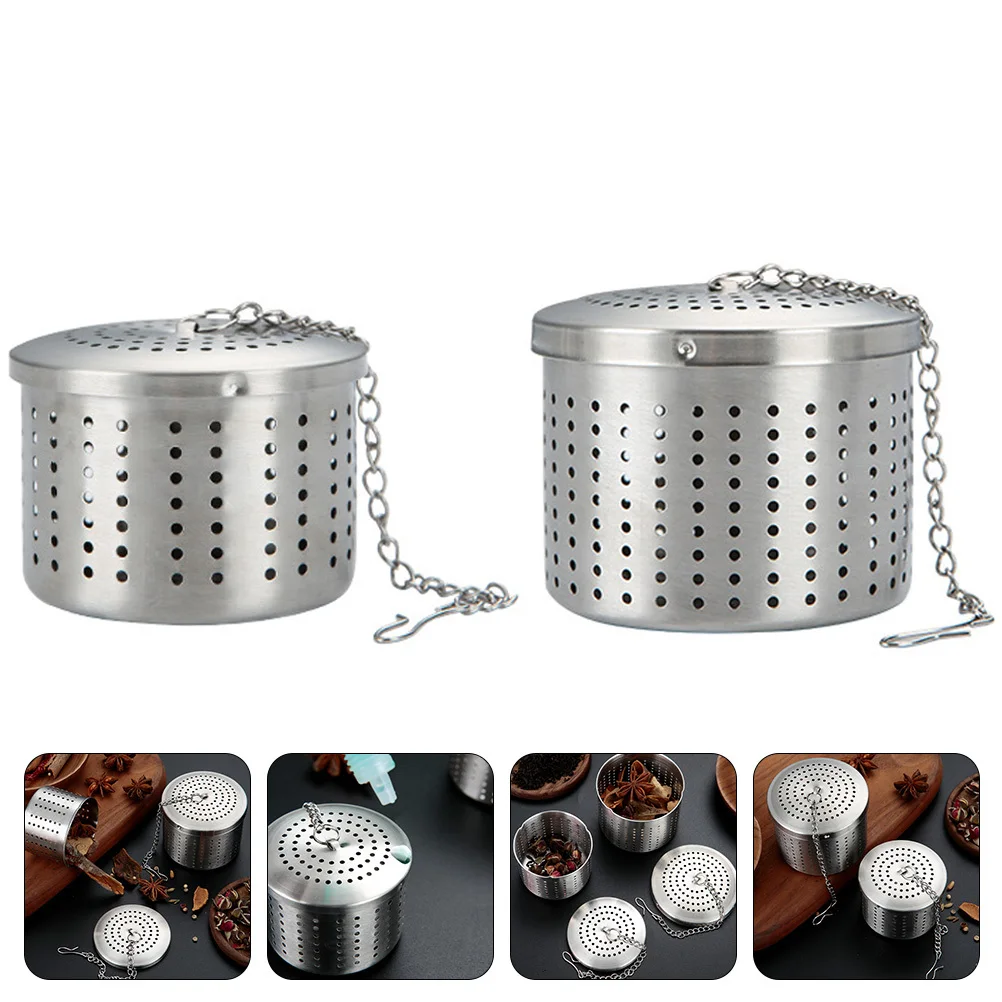 

2Pcs Multi-Function Tea Infuser Stainless Steel Strainer Heat-Resistant Home Office Use Tea Infuser Tea-Leaf Mesh Strainer