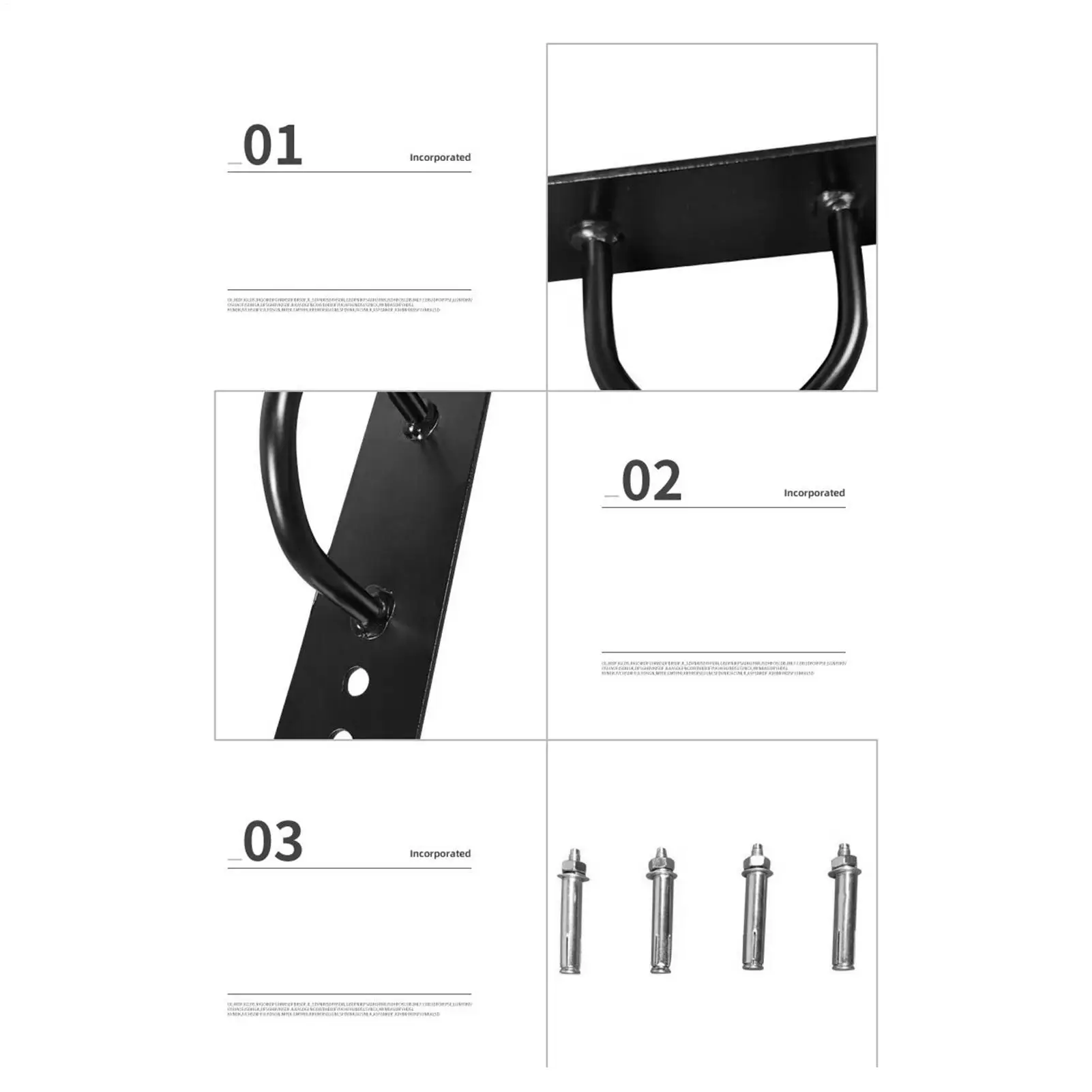 

Настенный кронштейн для подвесных ремней, стальной держатель боевой веревки, крючок, устойчивая сверхмощная вешалка для тренировок, квартиры, гаража, тренажерного зала