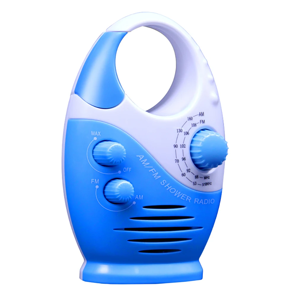 

Mini Waterproof Radio Portable Shower Speaker Bathroom Music Loudspeaker AM FM Receiver Washroom Radio Hanging Design Suitable