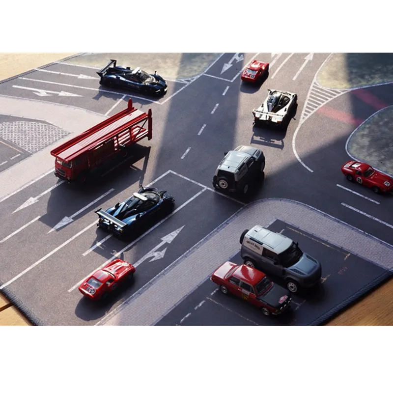 1:64 Scale 90 X50 cm Scene Mat Large Parking Lot For Diecast Car Model Vehicle Scene Display Toy Mouse Pad Scene Show Display