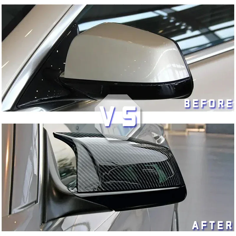 E60 LCI Real Carbon Fiber Car Side Rearview Mirror Cover 51167187431 51167187432 for BMW F10 F11 E61 F01 F02 E63 E64 F12 F13