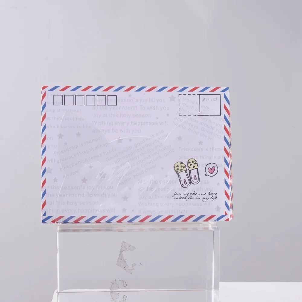 Stationery Holder Decorative Envelope Storage Stand Acrylic Mail Holder Compact Desktop Letter Organizer For Office Desk