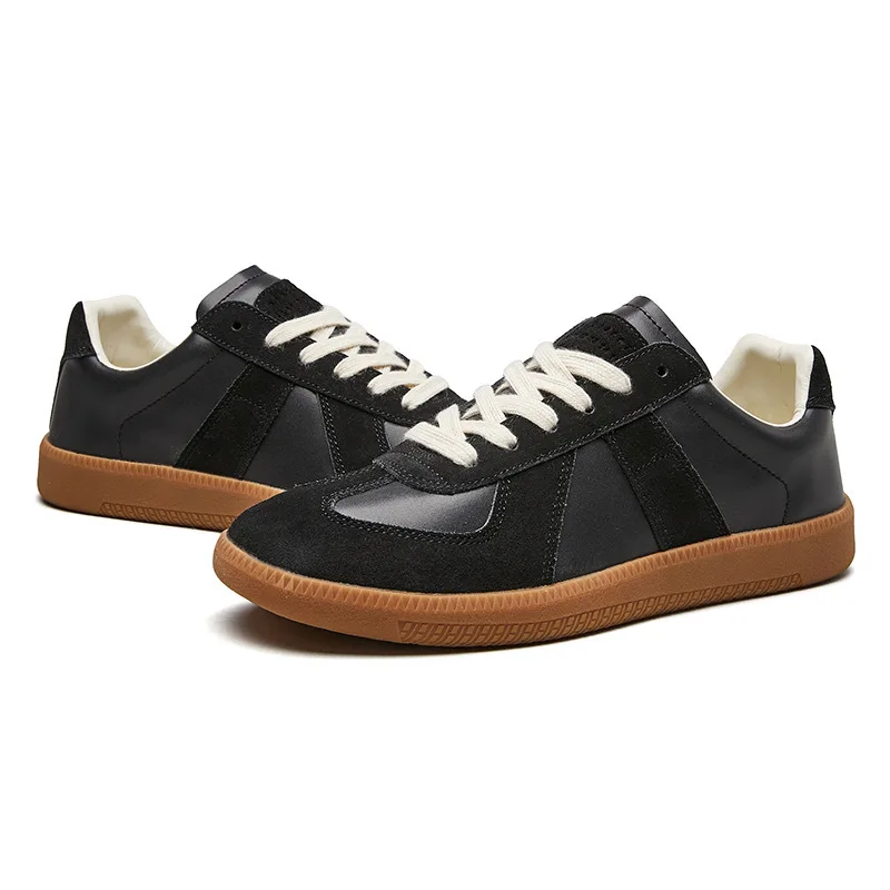 Herren Retro Wildleder Freizeitschuhe Schnürschuhe Flache Skateschuhe Bequeme Rutschfeste Sportschuhe für Männer – Detail 13