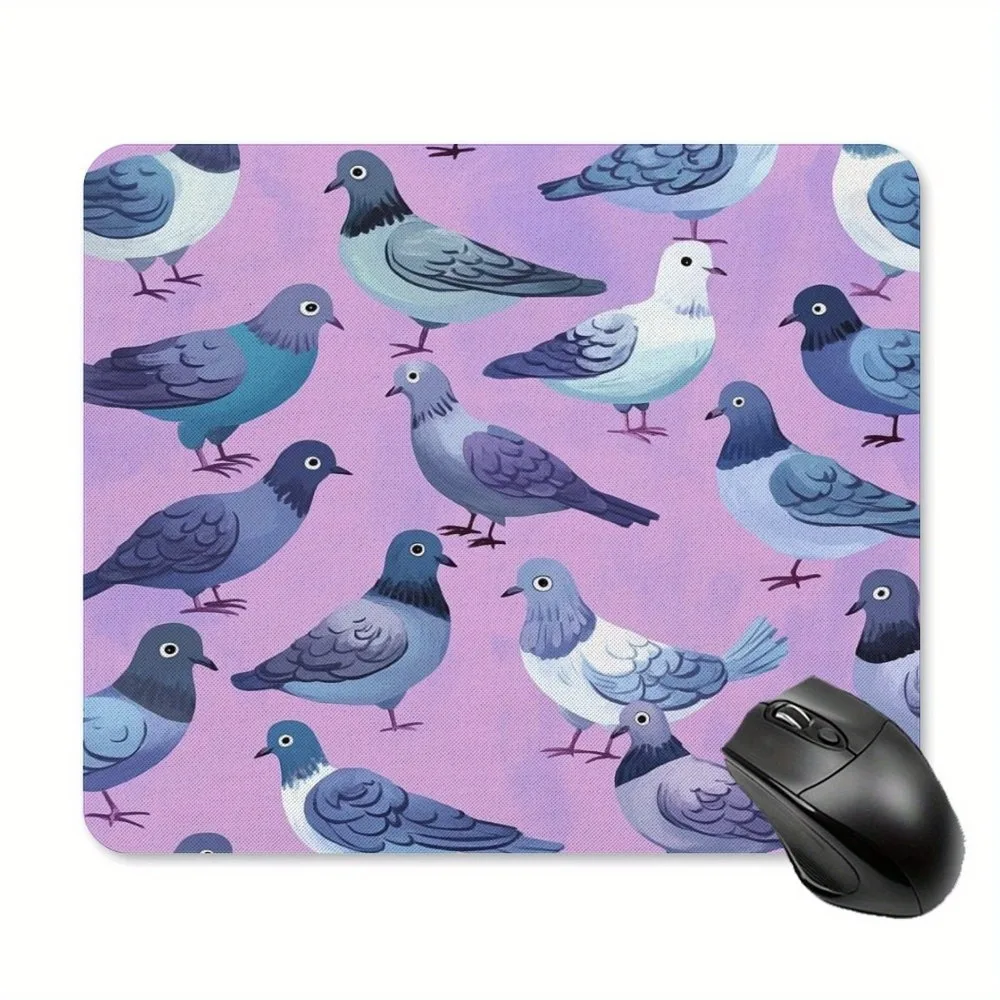 Pigeon Pattern Gaming Mouse Pad Rubber Non Slip Desk Mat for PC Laptop Office Computer Workspace Setup