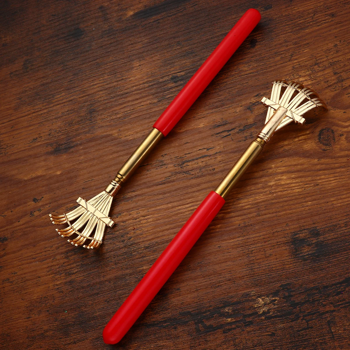 

2 шт. прочные царапины для спины из нержавеющей стали, выдвижная конструкция, мягкая резиновая ручка для царапин