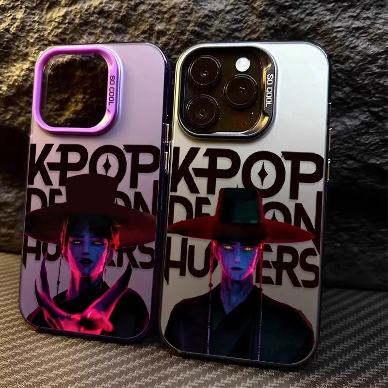 

Чехол для телефона K-POP Saja Boys Jinu Plating для iPhone 17 Air 16 15 11 12 14 13 Pro Max XS X XR Plus 8 7 SE 2020 Противоударный чехол