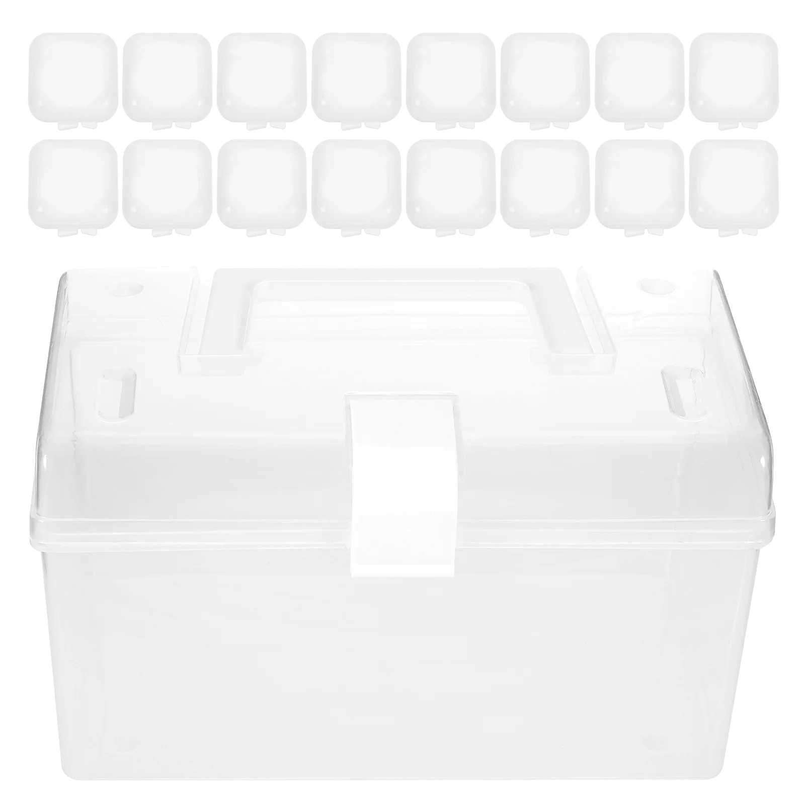 

1 Set Of Transparent Mini Jewelry Storage Box Anti-Oxidation Portable Case For Earrings Necklaces Rings Travel Clear Organizer