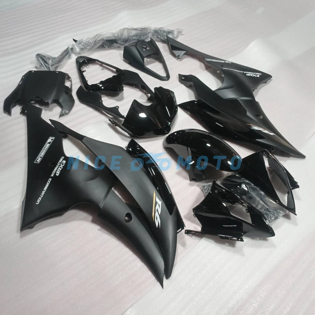 For YAMAHA YZFR6 2008 2009 2010 2015 2016 YZF-R6 08-16 Motorcycle Fairing Body kit Matte Black Stickers