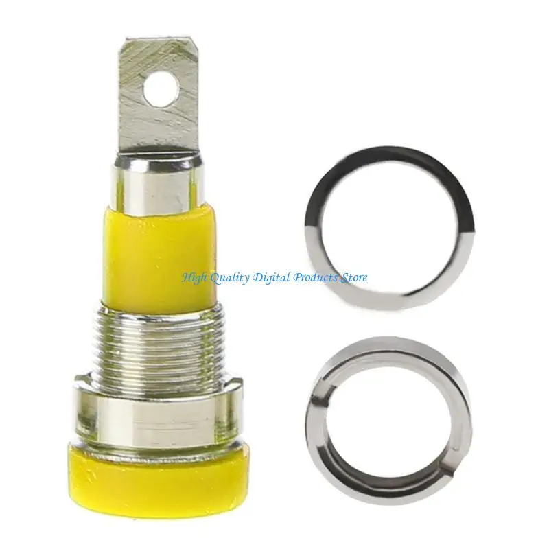 U2JE 4mm Banana Socket Female Adapter Panel Mount Binding Post 4mm Banana Plug Connectors 30-60VDC 24A Durable 12PCS Set