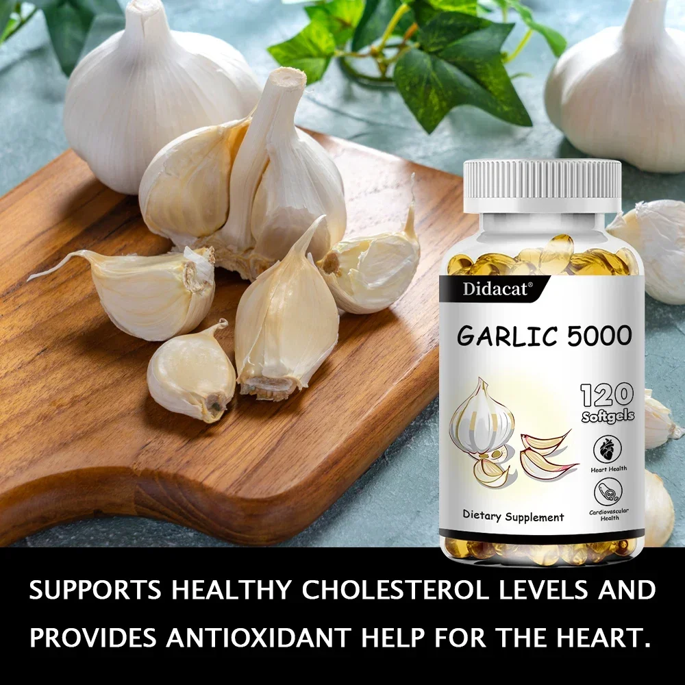 Strong Odorless Garlic Extract Capsules Immunity Skin Heart Health Cholesterol Levels Healthy Dietary Supplement