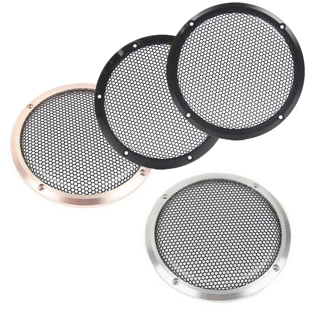 

6-inch 6.5-inch car speaker speaker A-pillar aluminum grille cover speaker modified decorative mesh mid-bass protection frame co