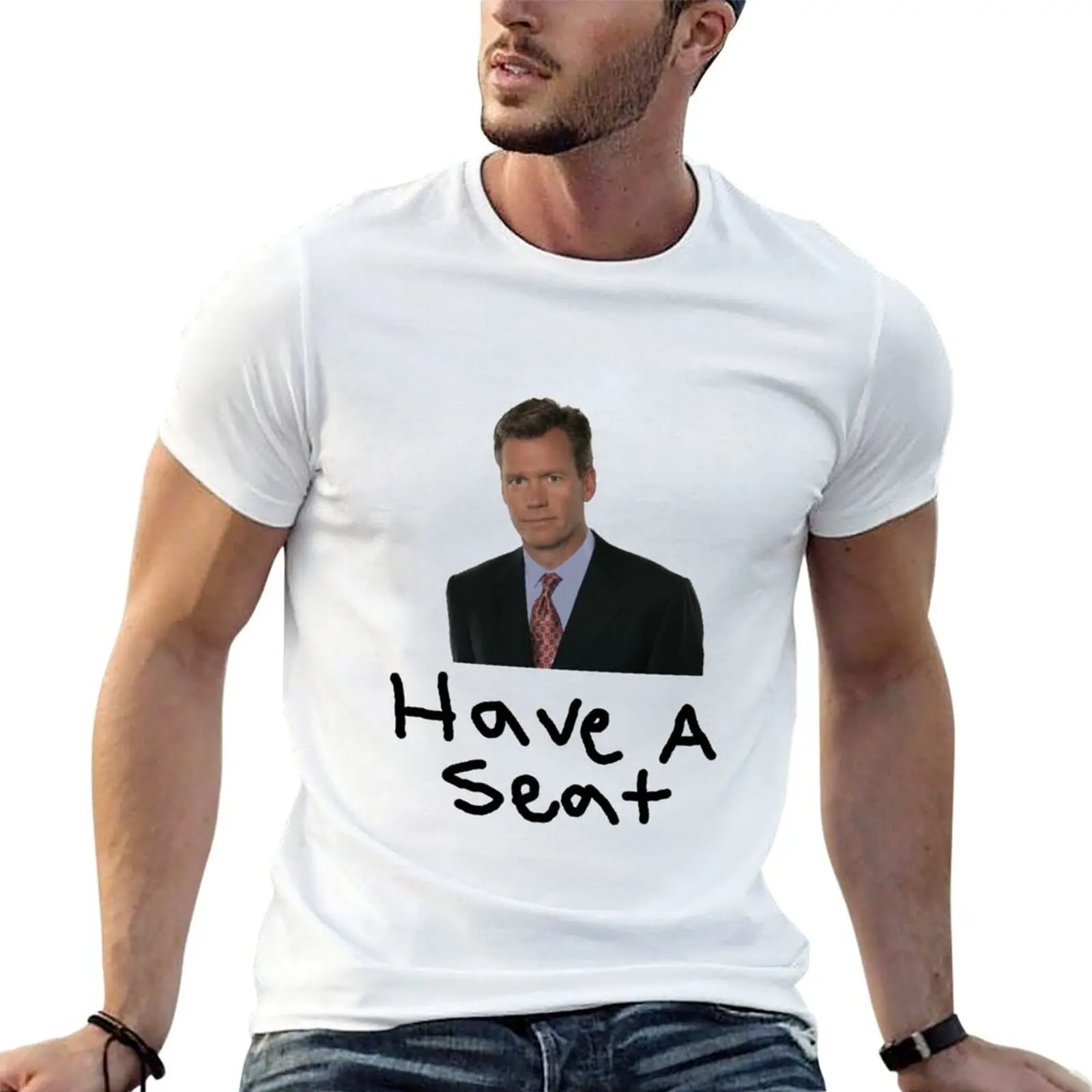 Chris Hansen - Have A Seat T-Shirt t shirts for man graphic tees funny t shirts cotton anime t shirts oversize T-shirt