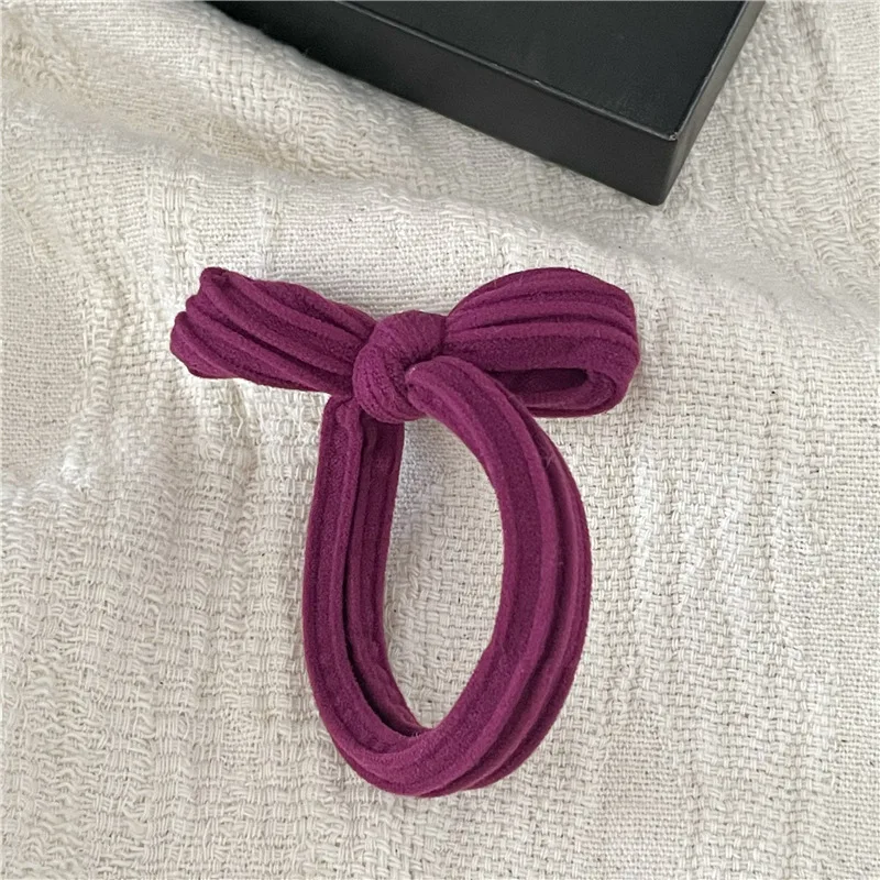 3pKorean Autumn Winter New Color Color Towel Ring Bowknot Hair Ring High Elasticity Ponytail Hair String Daily Basic Rubber Band