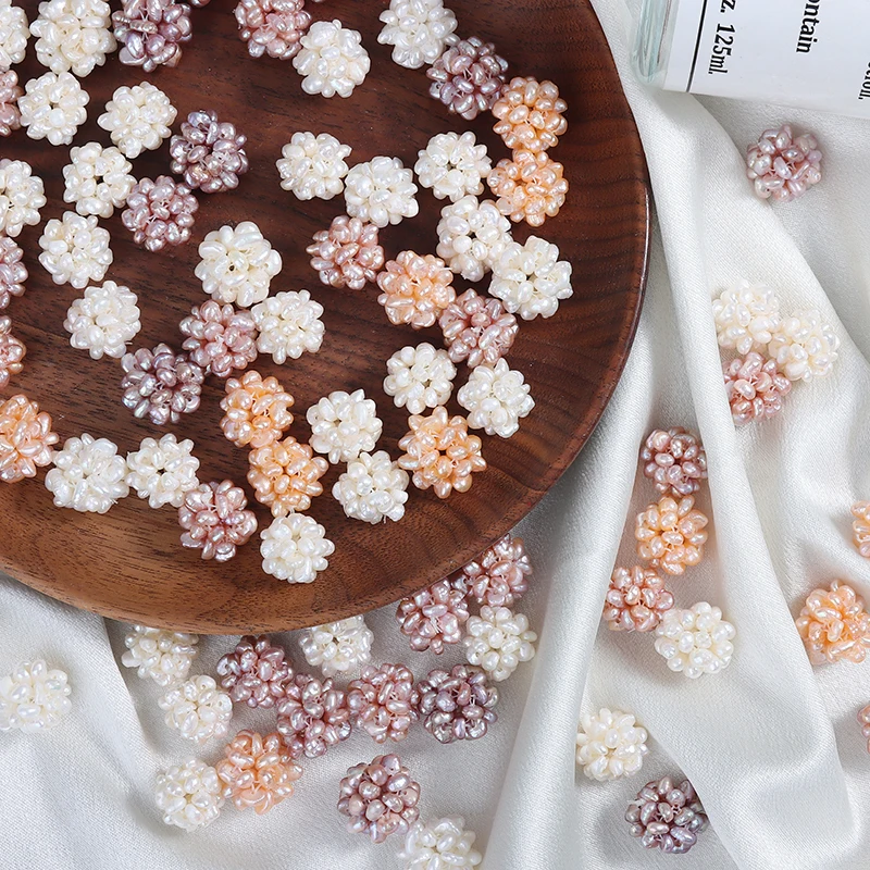 12-13mm pearl flower beads, natural freshwater, hand-knitted DIY earrings, necklaces, and accessory materials.
