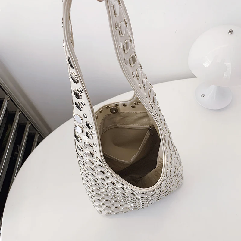 Designer Geometrische Umhängetasche Für Frauen Top Marke Handtasche Luxus Glänzende Niet Handgemachte Abend Clutch Tasche Mode Party Geldbörse – Detail 20