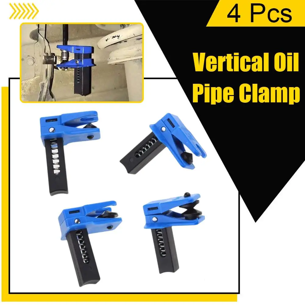 4-piece Vertical Oil Pipe Clamp Multi Maintenance new Hardware And Repair Tools Automotive Size C2Z7