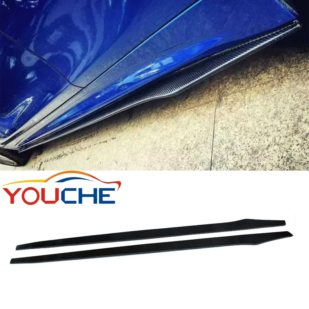 215CM carbon fiber side skirts extension for  3 4 5 6 series F30 F32 F33 F10 F12 F13 universal side skirts