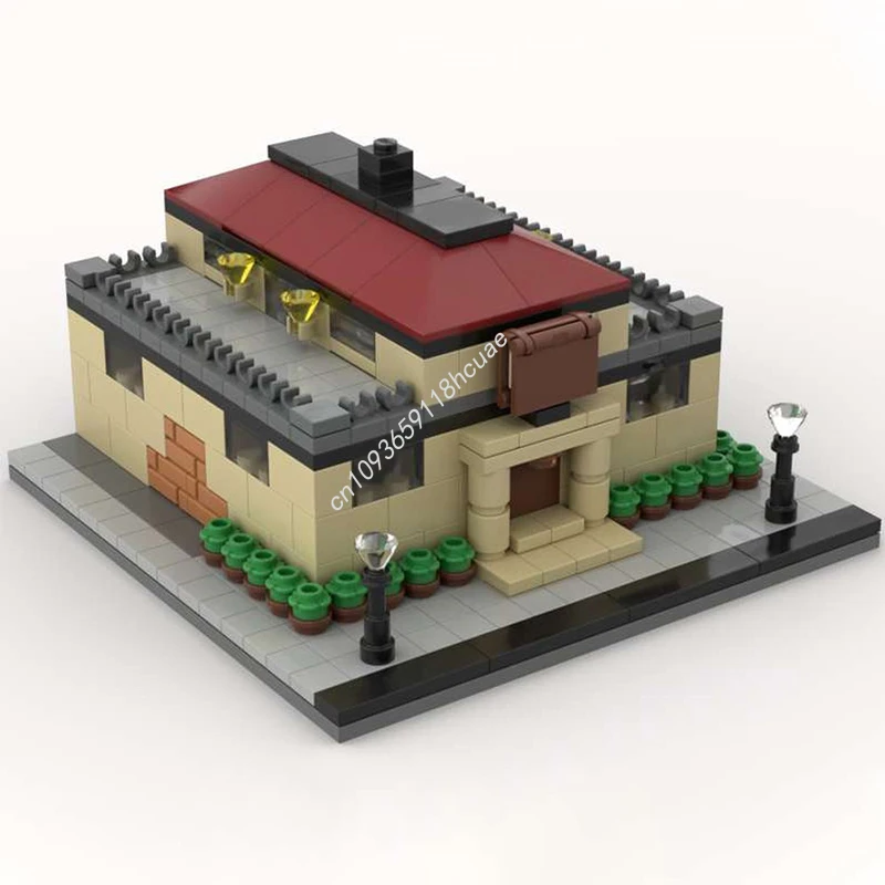 626 stks MOC Modulaire Bibliotheek 1 Educatief Model Bouwstenen Kerstcadeau Geavanceerde DIY Ontworpen voor Volwassenen