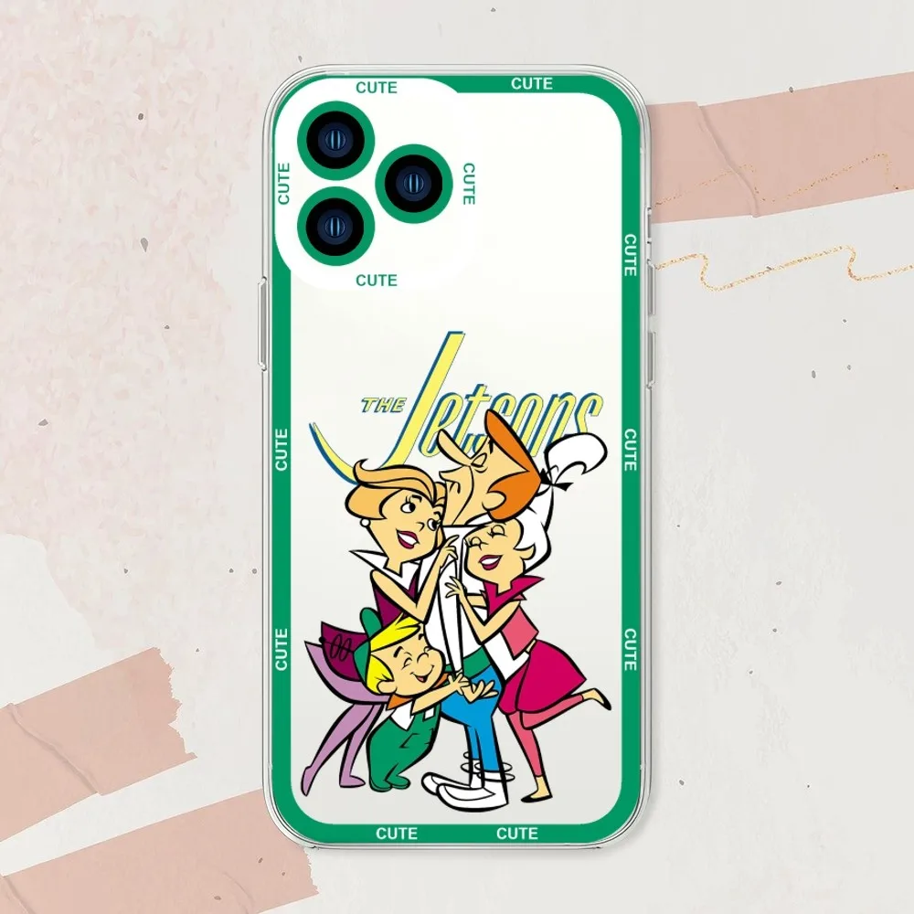 Cartoon The J-Jetsons Cute Phone Case For iphone 11 12 13 14 15 Mini Plus Pro Max Transparent Shell