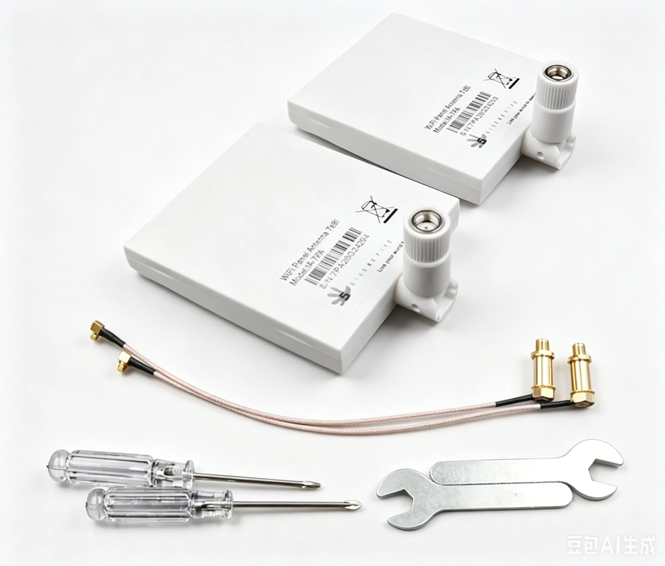 Kit antenna WiFi Range Extender 8dBi Pannel Bianco 7 chilometri per DJI Phantom 4 e 3 Advanced/PRO Inspire 1