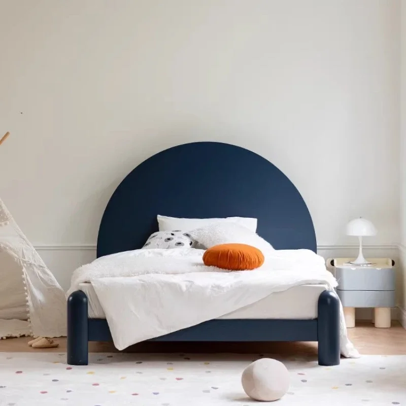 Nordic environmentally friendly baking paint 1.2 meters 1.5 meters all solid wood children's bed boys and girls