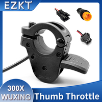 Electric Bicycle Accessorie WuXing 300X Ebike Thumb Throttle Left/Right Finger Throttle 24V 36V 48V 60V 72V Universal Voltage