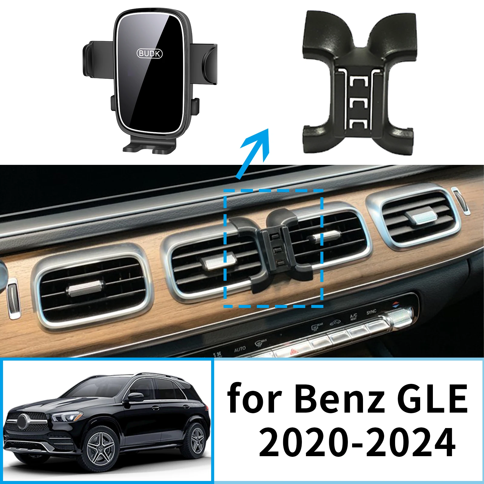 

Car Mobile Phone Holder for Mercedes Benz GLE W167 350 2020~2025 Navigation Stand Auto Accessories GPS Bracket