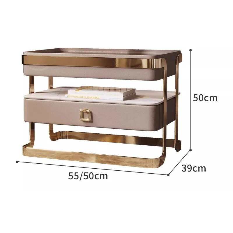 منضدة جمالية بسيطة حديثة بجانب السرير منضدة تخزين إسكندنافية أرضية فاخرة من Mesita De Noche Dormitorio أثاث منزلي #5