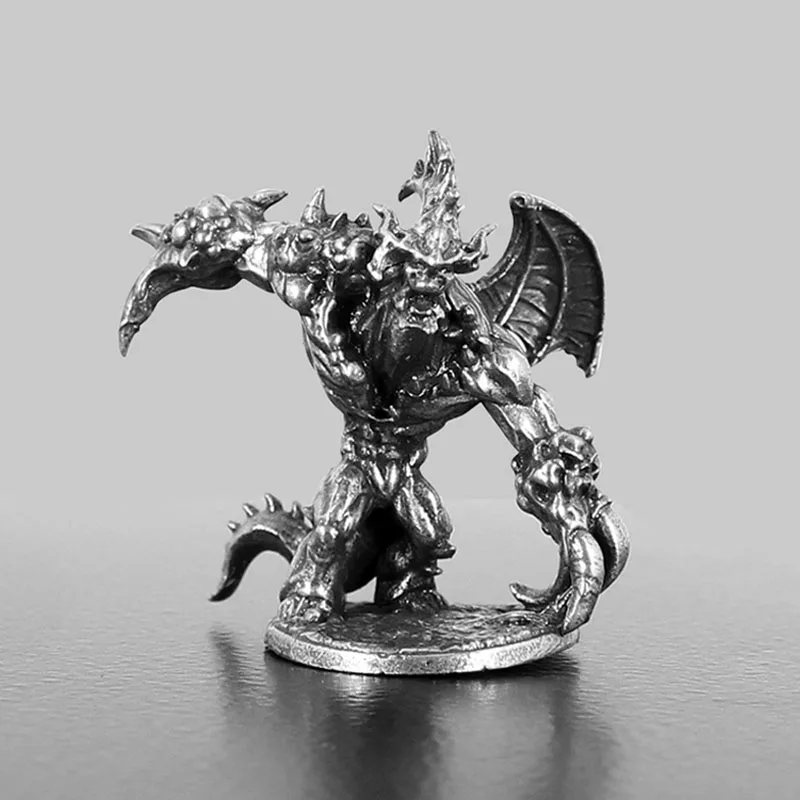 Demon Dragon figurki żołnierz metalowa gra planszowa kawałek miniaturowa ozdoba akcesoria pulpit wnętrze samochodu statyczny model stanu