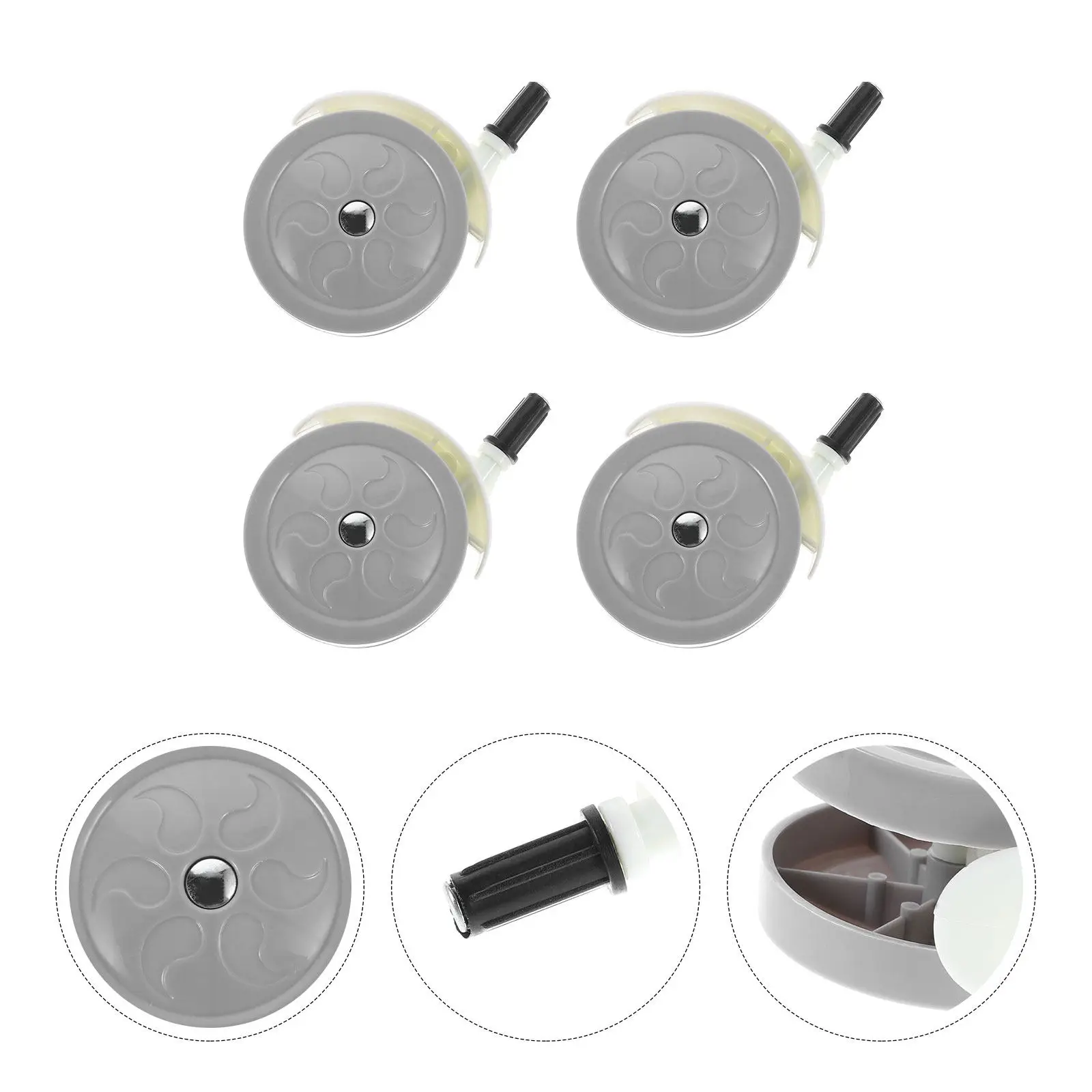 4Pcs Baby Walker Wheel Sets Replacement Plastic Silent Casters Universal Fit Stroller Accessories Easy Install Wear Resistant