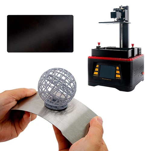 Imagen 1 del producto ENERGETIC Creality Halot One Pro Hoja de acero de resina 138x126 mm Plataforma magnética flexible + Base magnética