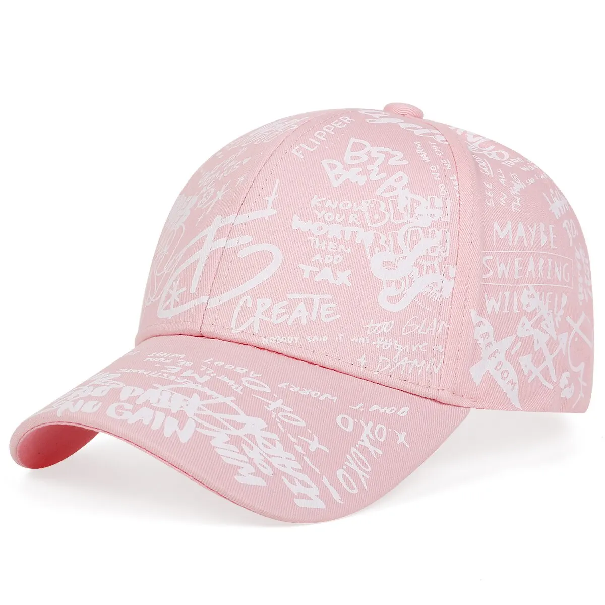 Unisex listowy nadruk w geometryczne wzory Snapback czapki baseballowe wiosenny i jesienny regulowany kapelusz przeciwsłoneczny czapki na co dzień