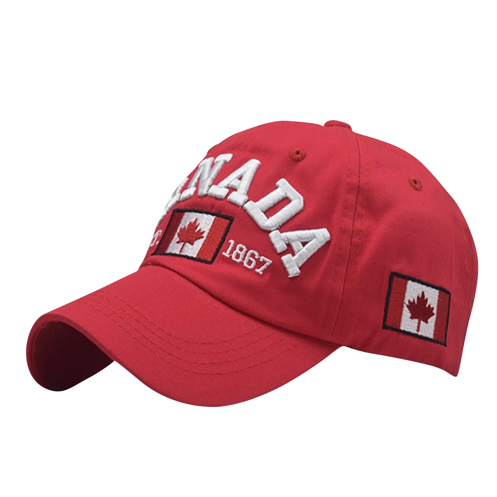 Canada Baseball Cap Adjustable Canada Hat For Men Women Kids Embroidered Maple Leaf Golf Hat Canada Souvenirs Hip Hop Golf Sport