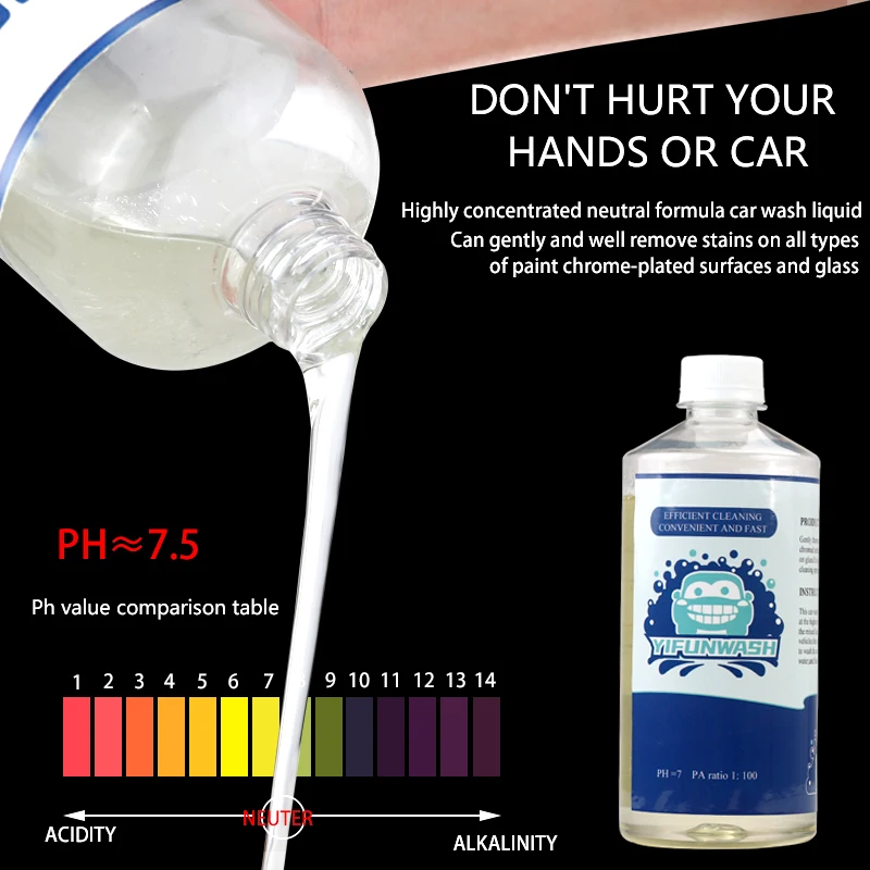 Car Wash Soap Ultra-Concentrated High Foam Shampoo Car Wash Liquid Positive Wash Liquid Tire Hub Cleaning Agent Decontamination