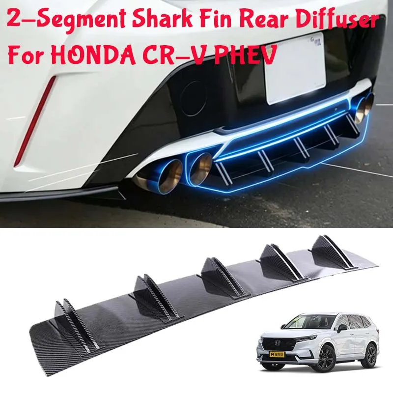 For HONDA CR-V PHEV Shark Fin Rear Diffuser Split Chassis Spoiler Auto Aerodynamic Parts Aerodynamic Modification
