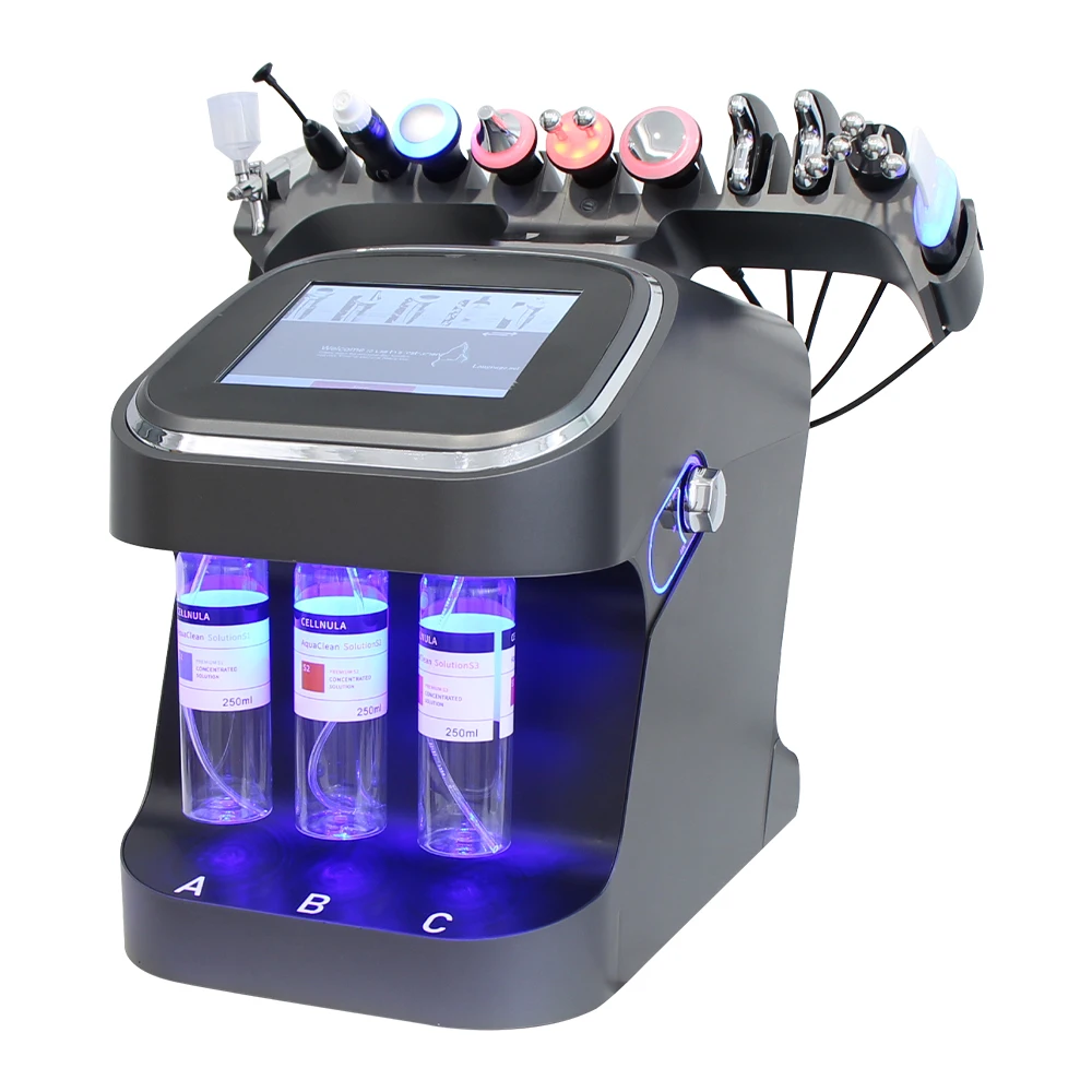 AOKO Updated 10 in 1 Bubbles Skincare Facial spa Hydrogen Purification Face Cleaning Professional Beauty Machines