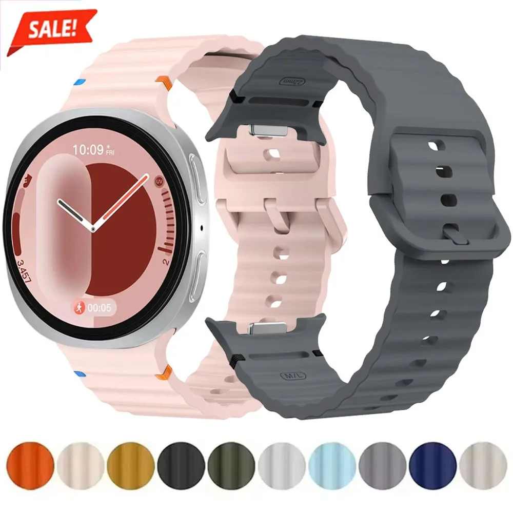 Original Silicone Strap for Samsung Galaxy Watch 8 Classic 46mm/8 40mm 44mm Sports Replacement Wristband Galaxy Watch 8 Correa