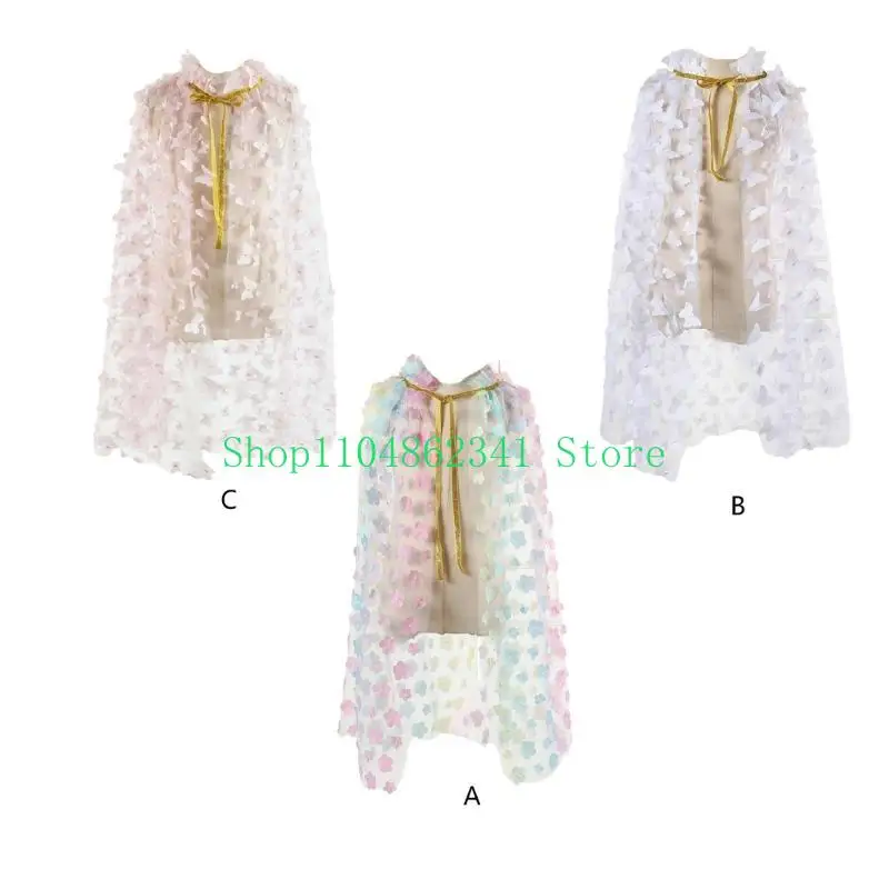 

5asd Colorful Princess Dress Costume Tulle Cape for Birthday Party Cosplays Dress Up
