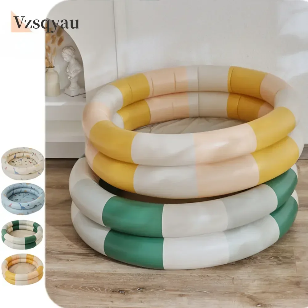 3-6 سنوات الاطفال حمام سباحة قابل للنفخ سميكة الكرتون الرجعية شريط في الهواء الطلق وسادة حوض استحمام الطفل عوامة سباحة هدية للأطفال #2