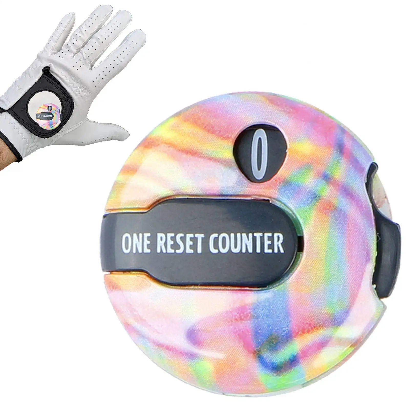 Golf Score Strokes Counter With Hat Clip Portable One Touch Reset Clip On Hat/Glove Game Scoring Record Up To 12 Strokes